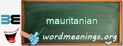 WordMeaning blackboard for mauritanian